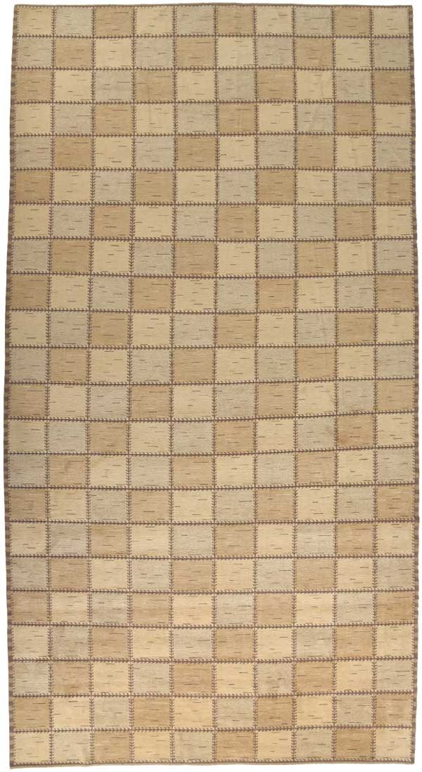 Detail of minimal grid rug weave