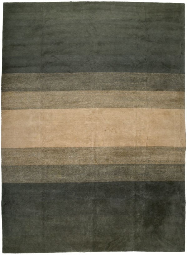 Glacial gradient rug in teal and slate tones