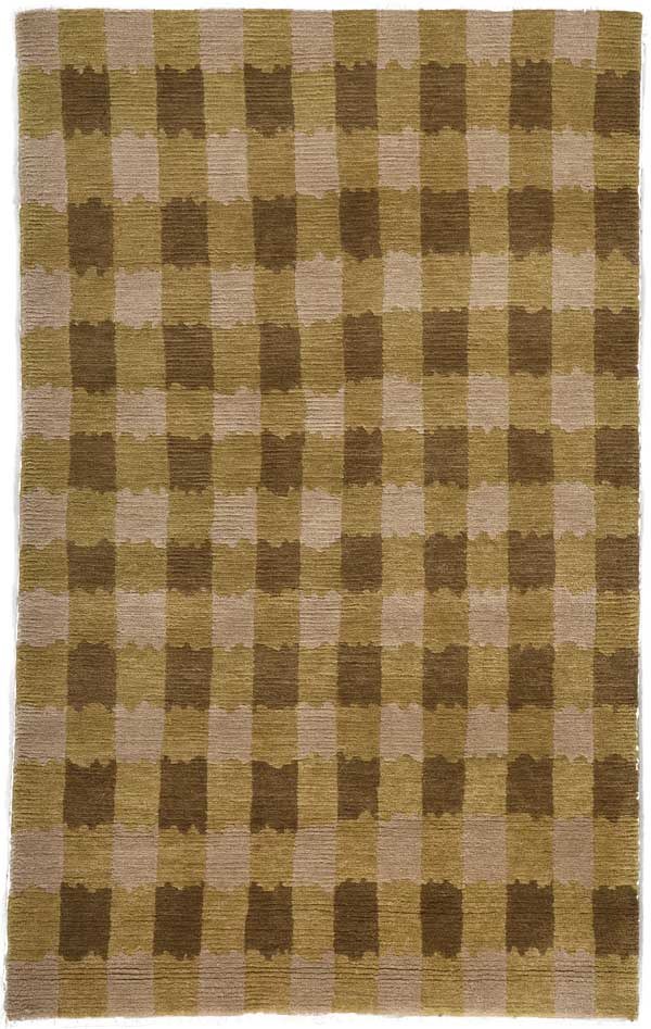 Highland olive plaid rug